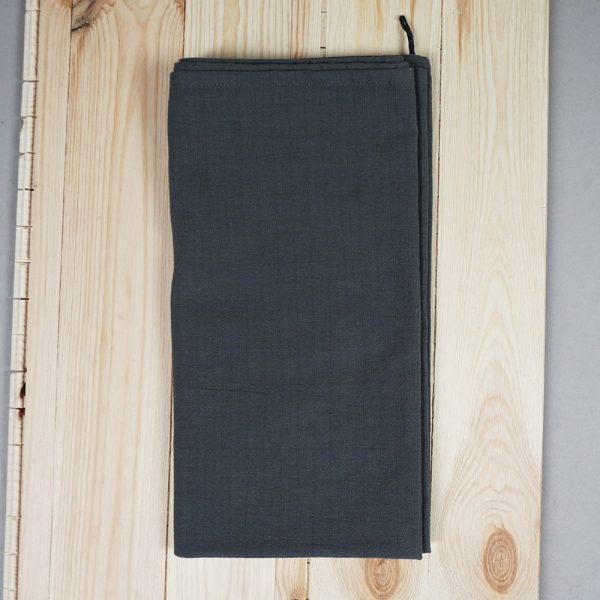 Dark gray soft linen sauna towel
