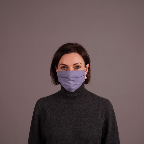 Pure linen face mask reusable lavender