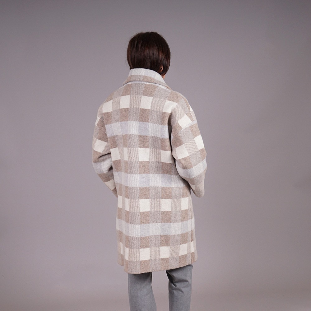 celinna wool checked coat