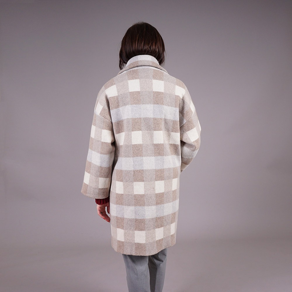 celinna wool checked coat