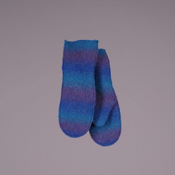 Adelina unisex wool blend mittens blue-violet