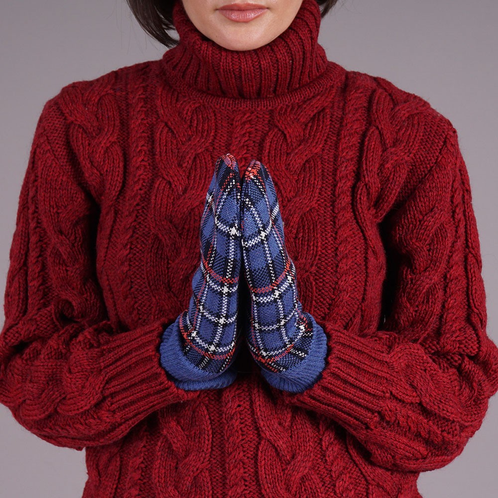 GLV026 ruut blue (1) Ruut unisex wool mittens blue