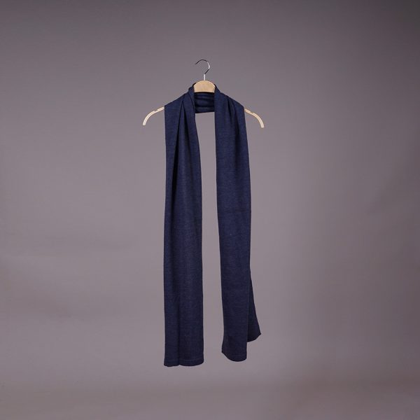 Stella шарф из шерсти альпаки темно-синего цвета