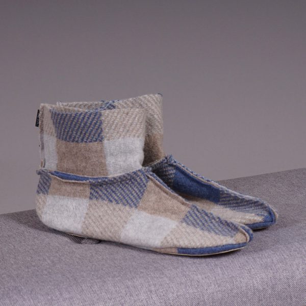 Adelina wool blend checked slippers