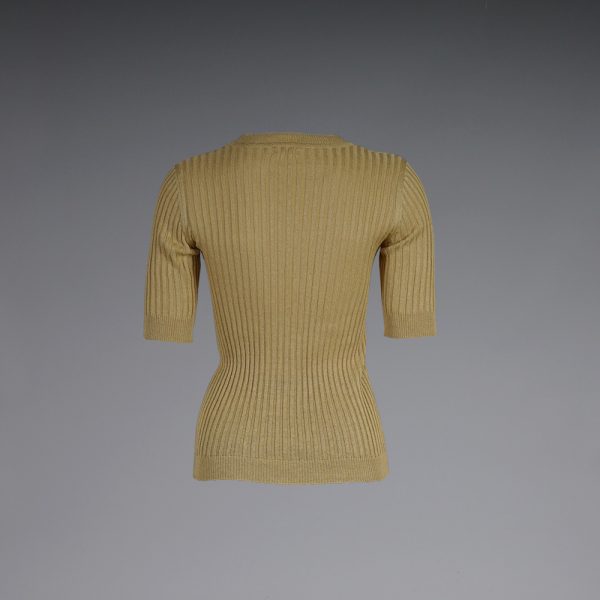 Leona knit top with a round neckline yellow