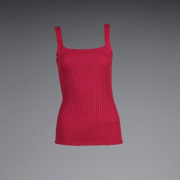 Liora sleevless knit top fuxia