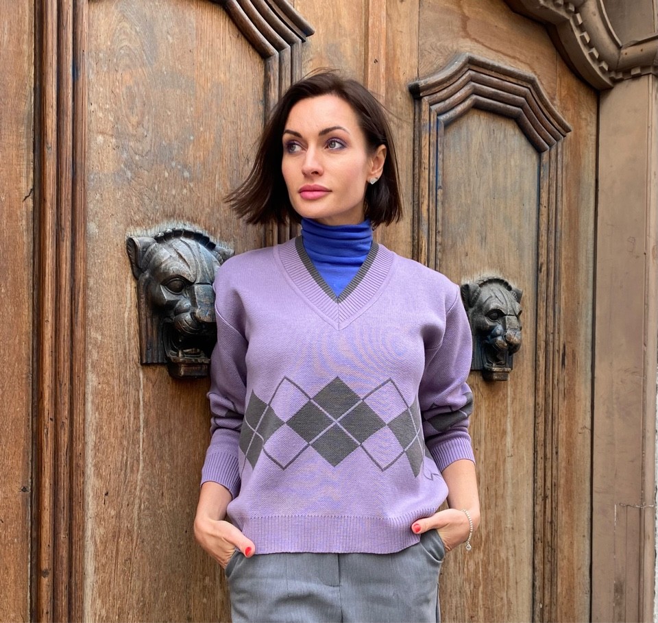Nico шерстяной свитер лавандового цвета