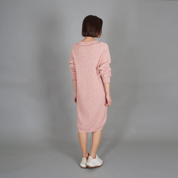 Samira wool knit dress rose
