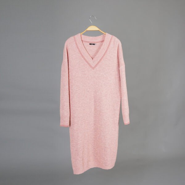 Samira wool knit dress rose
