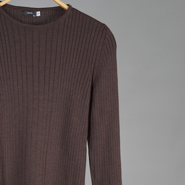 Nino трикотажный пуловер из шерсти коричневого цвета