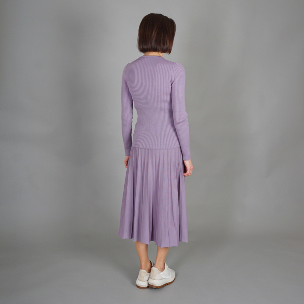 Greta шерстяная юбка миди лавандового цвета