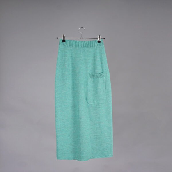 Dolores wool midi green skirt