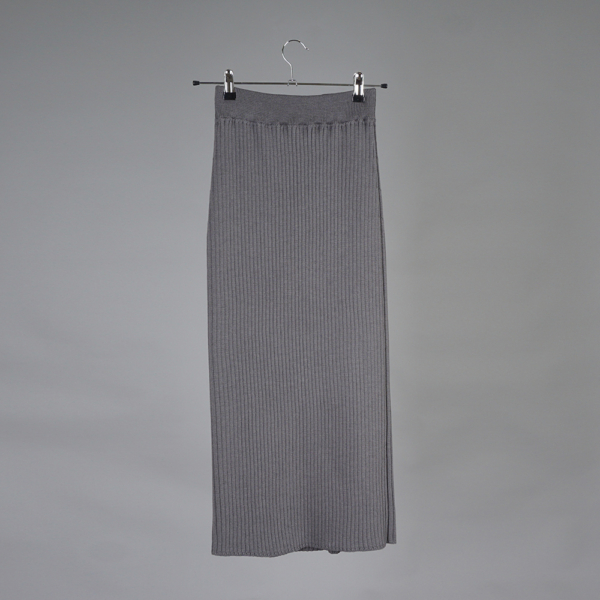 Nino wool midi grey skirt