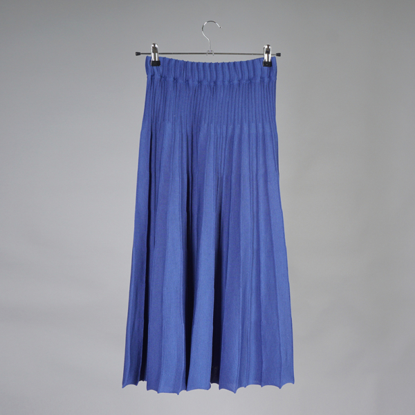 Greta wool midi blue skirt