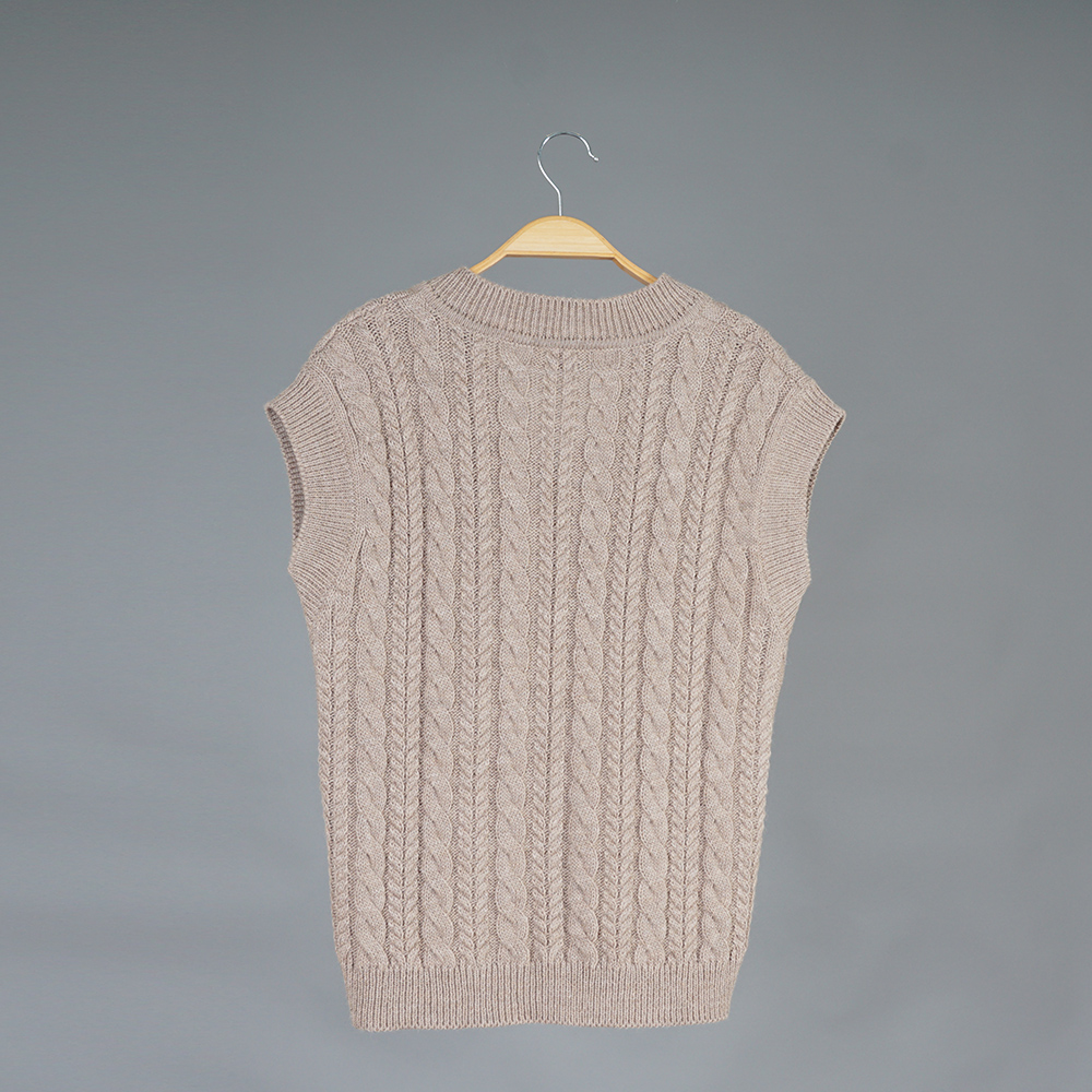 VT087-Vest Dess-Beige-2 Dess Knit wool vest beige