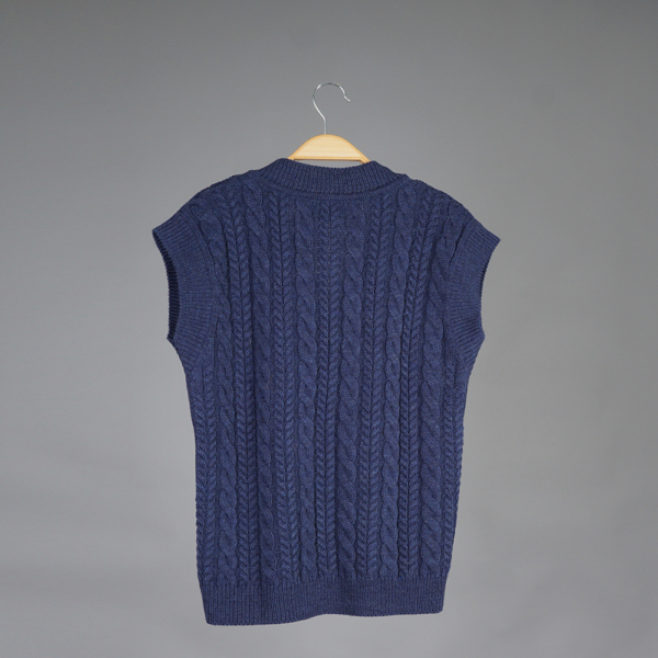 Dess Knit wool vest blue