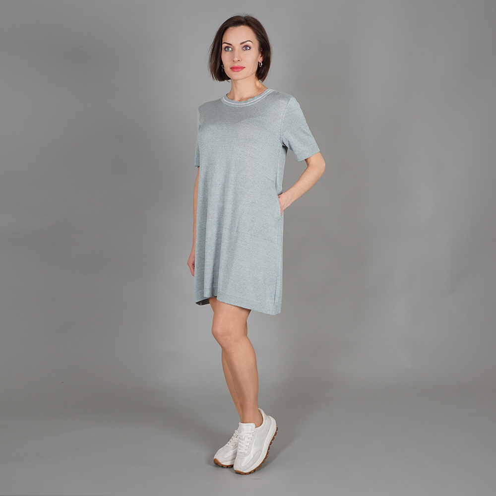 Magda knitted short sleeve dress mint