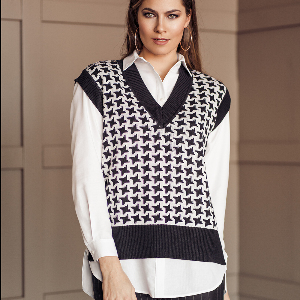 Marta Knit wool vest black
