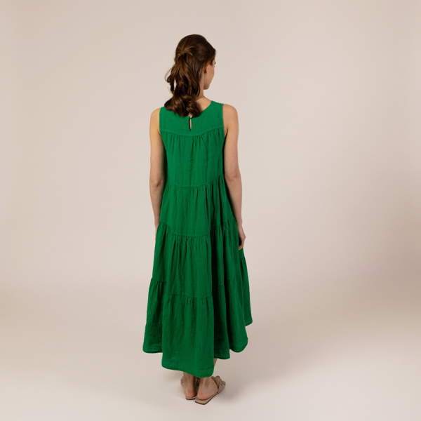 Azalia льняное платье зелёного цвета