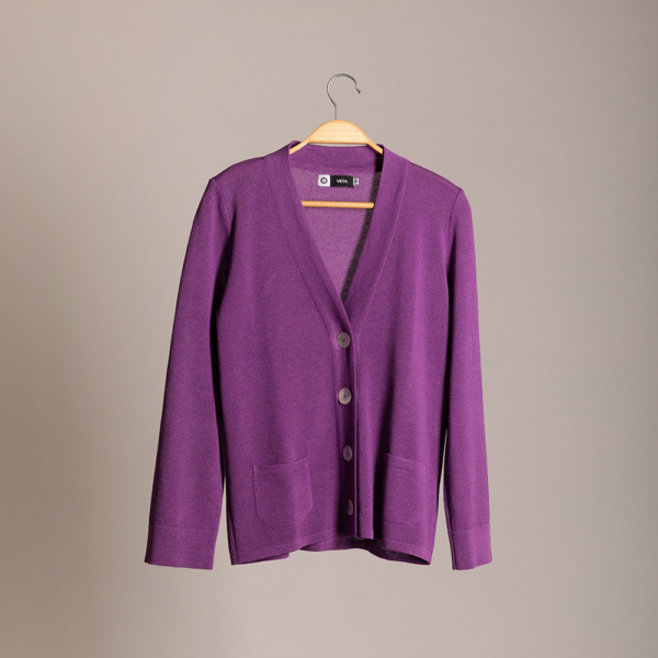 Liima textured knit linen jacket lilac