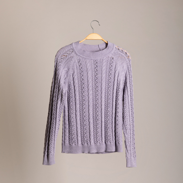 Nadin пуловер с длинным рукавом лилового цвета