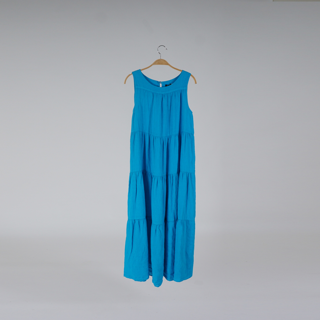 Azalia льняное платье бирюзового цвета