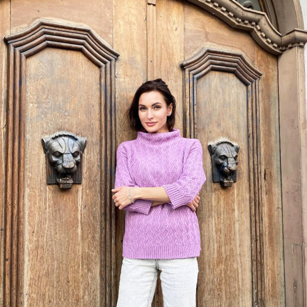 Xana шерстяной пуловер лилового цвета