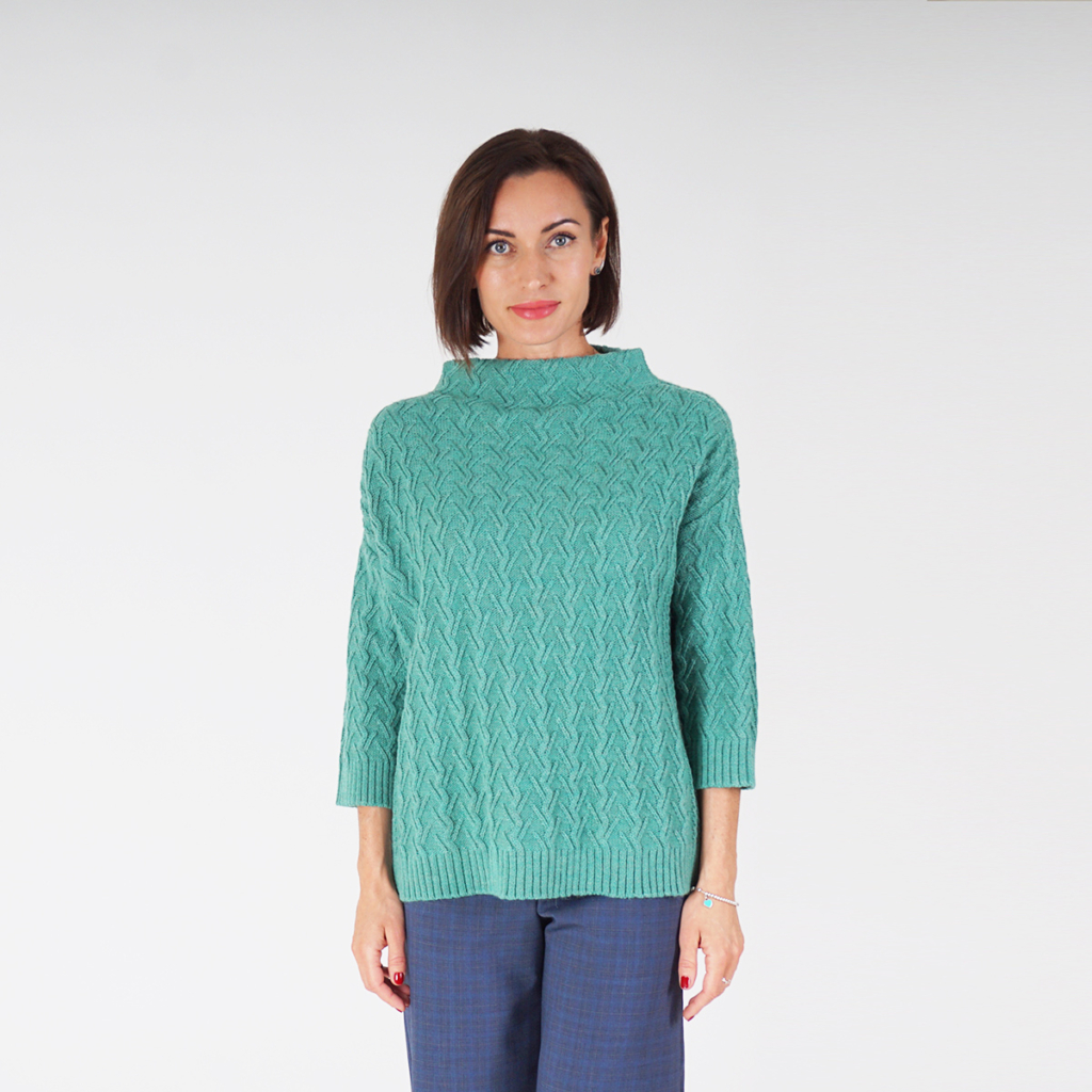 Xana шерстяной пуловер зелёного цвета