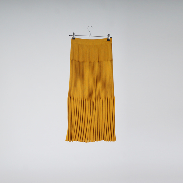Milla юбка ребристая вязка желтого цвета