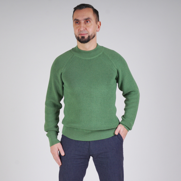 Gustav wool knit pullover green