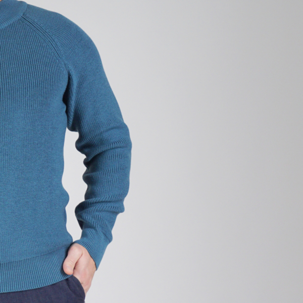 Gustav wool knit pullover blue