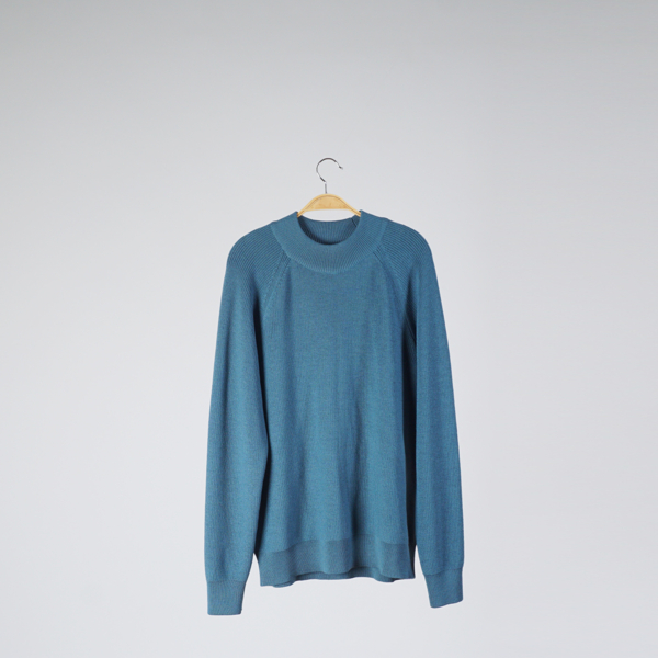 Gustav wool knit pullover blue