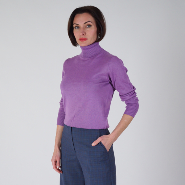 Kleo шерстяной пуловер лилового цвета