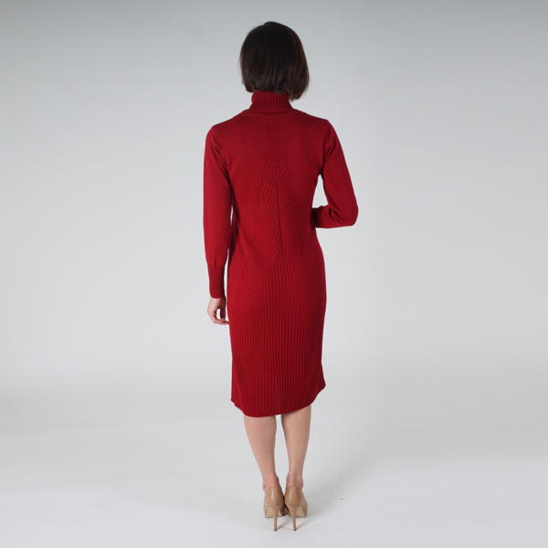 Annes шерстяное платье с длинным воротом красного цвета