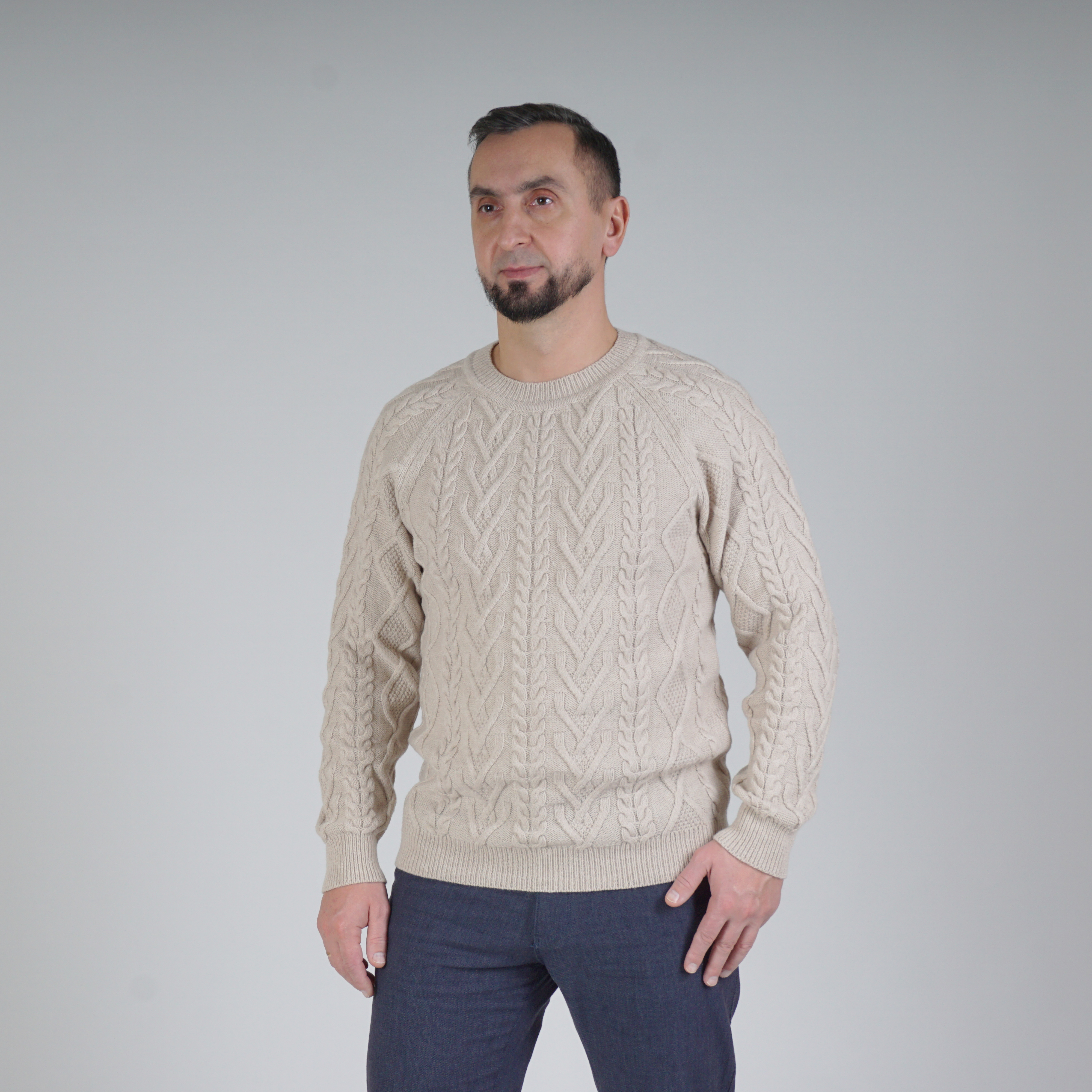 Wool Cable Knit Sweater – Veta