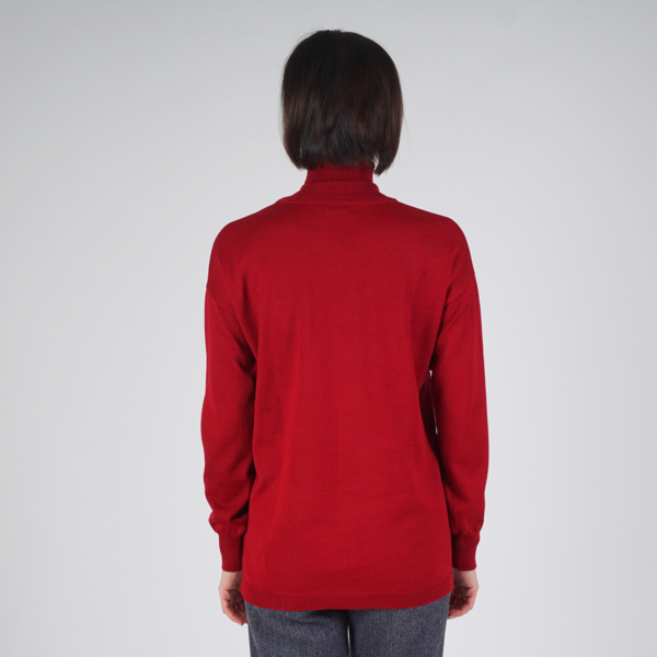 Lana high neck wool red pullover