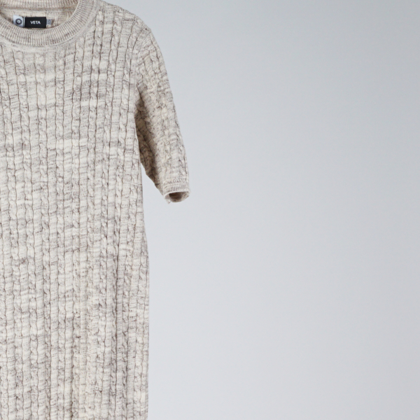 Geliana cotton knit dress beige