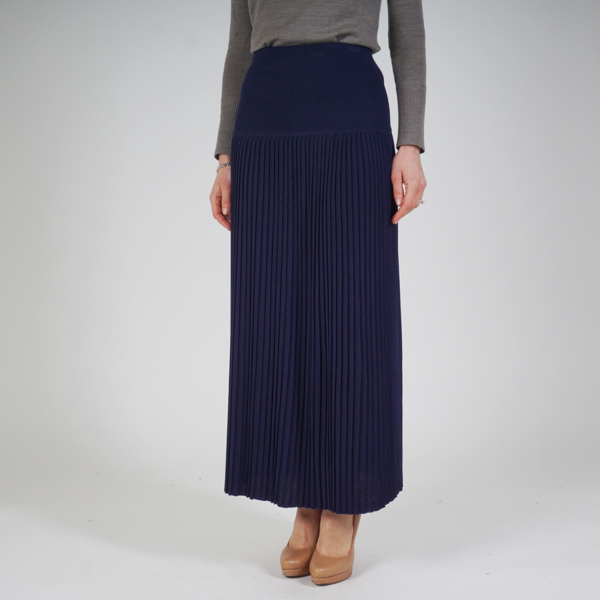 Peja long plisse skirt blue