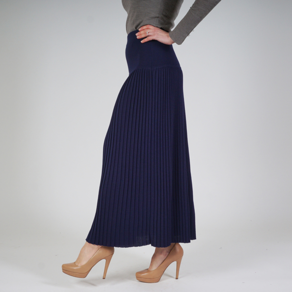 Peja long plisse skirt blue