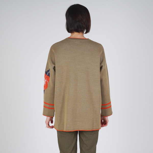 Fleur pure wool olive pullover