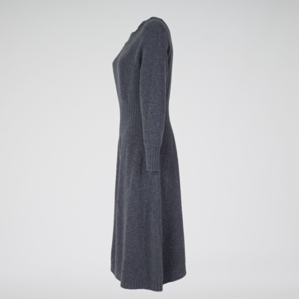 Connie long sleeve wool knit dress grey