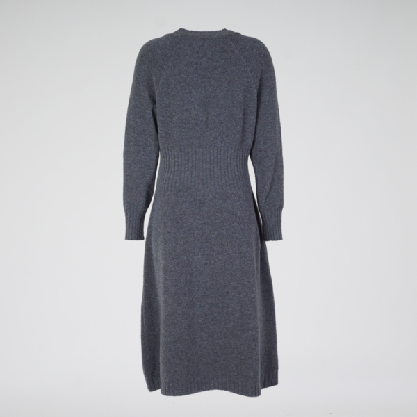 Connie long sleeve wool knit dress grey