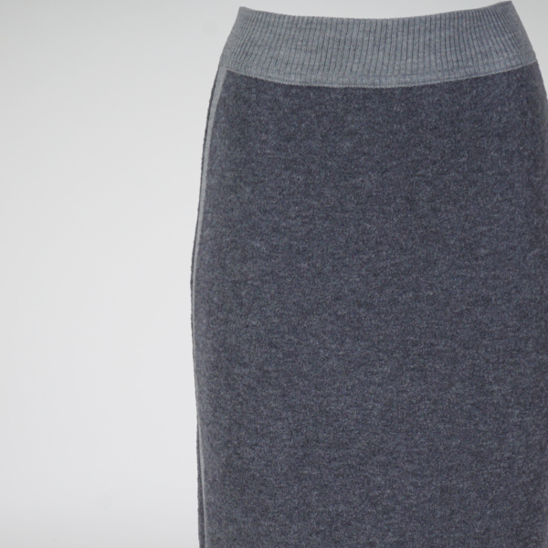 Janice wool midi grey skirt