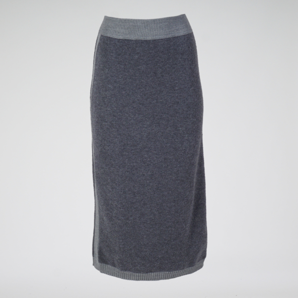 Janice wool midi grey skirt