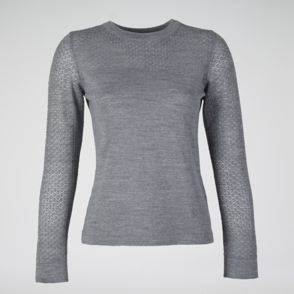 Azaline O-neck grey knit pullover