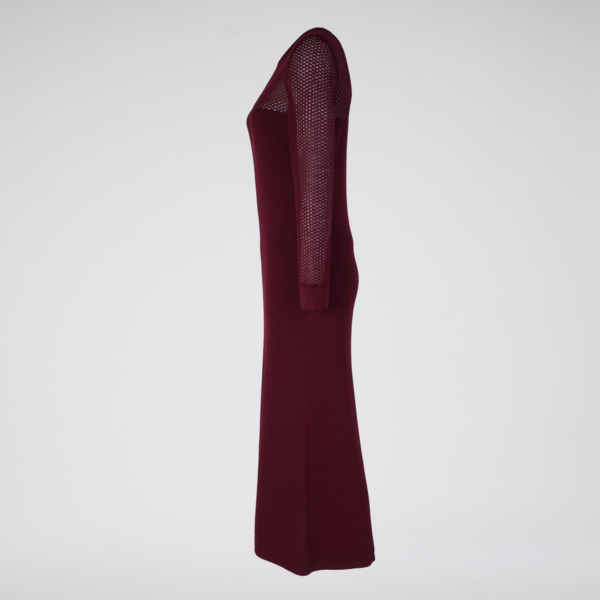 Azaline long sleeve wool knit dress bordo