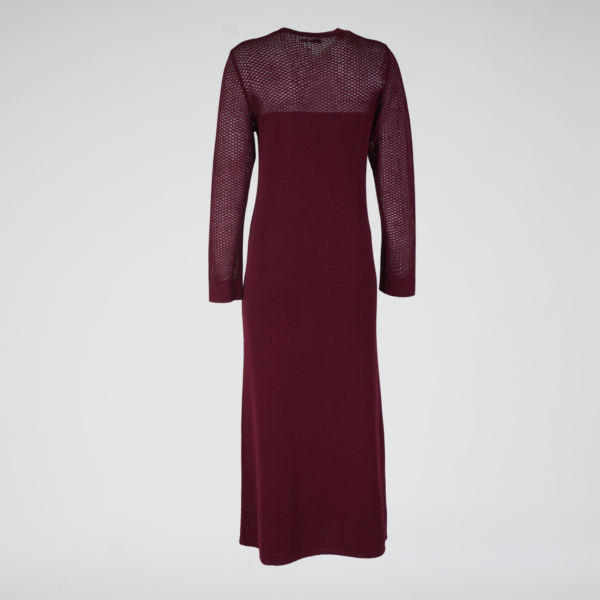 Azaline long sleeve wool knit dress bordo