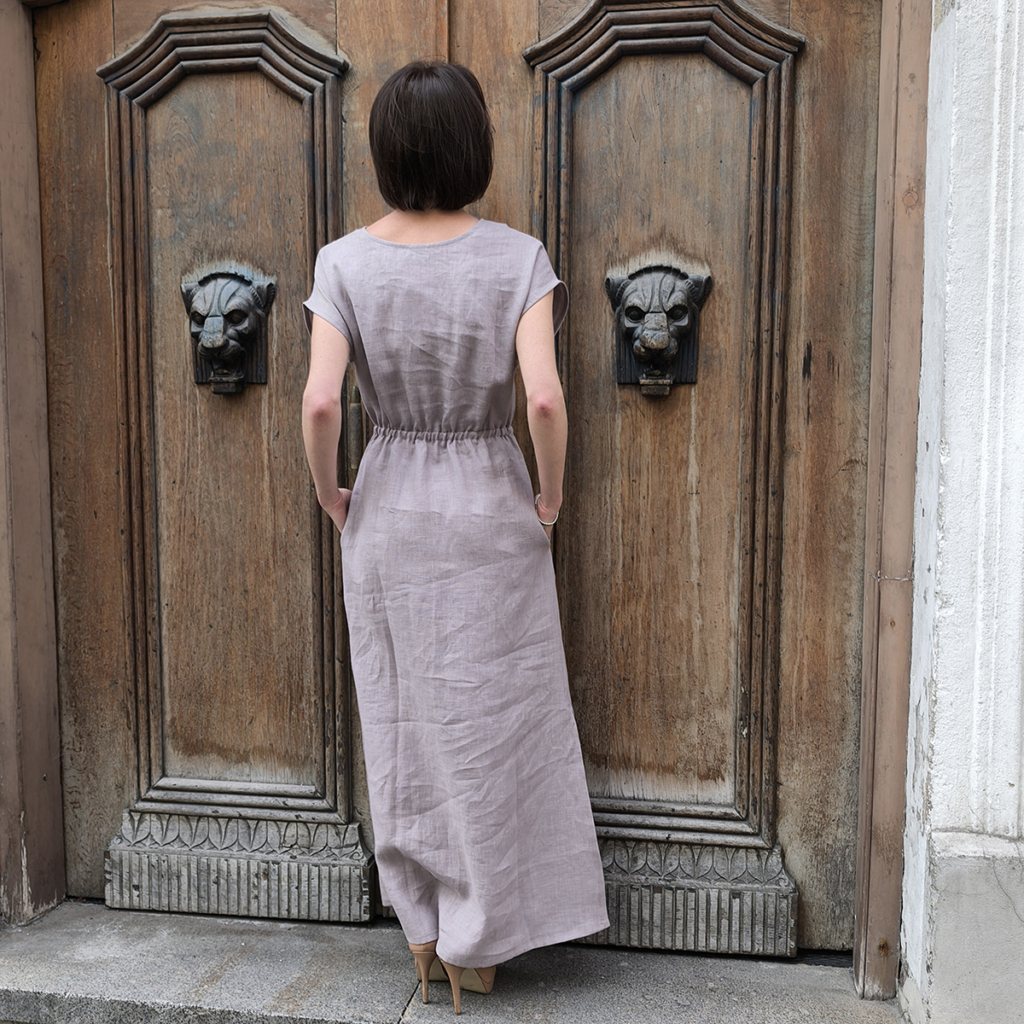 DR208-Sandy-Lillac-3 Sandy pure linen lilac dress