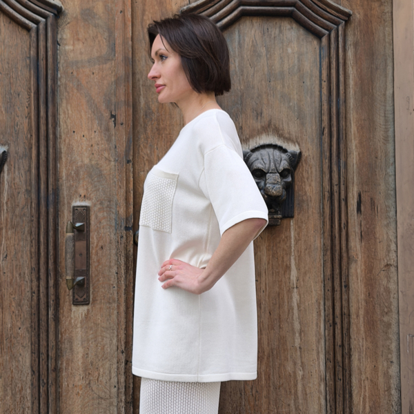 Keiko O-neck short sleeve white top