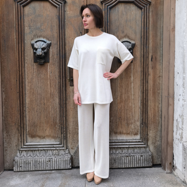 Keiko O-neck short sleeve white top